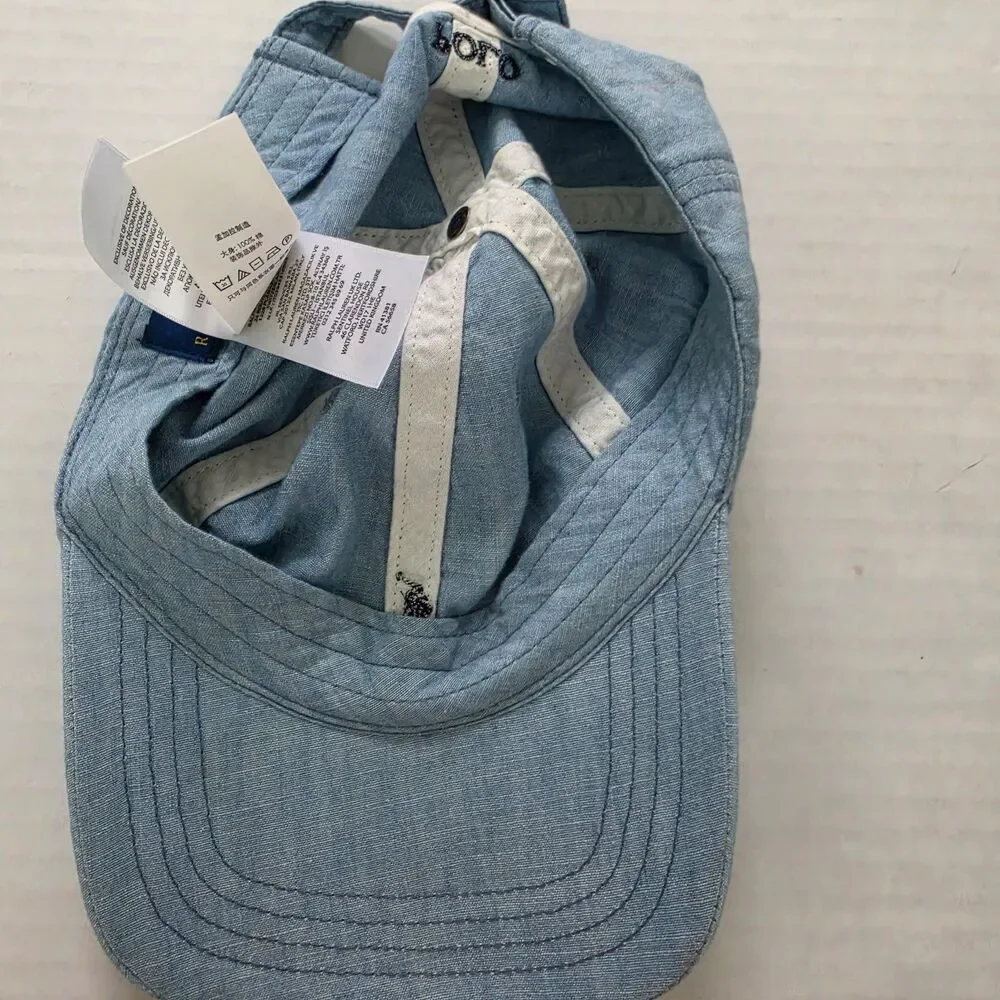 Polo Ralph Lauren Toddler Kids Baseball Cap Unisex Chambray One Size 8-20